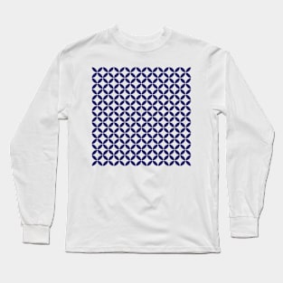 Retro Circles and Diamonds Purple 1 Long Sleeve T-Shirt